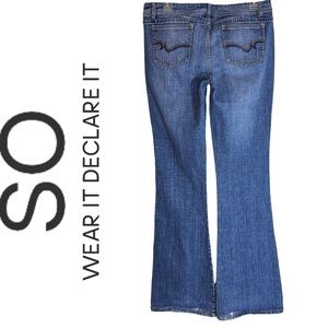 SO Blue Denim Bootcut Jeans Size 11 Long